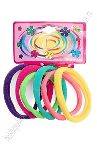 Резинки для волос 6,5 см (6 шт) SF-639, ассорти
