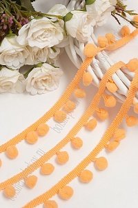 Тесьма с помпонами 20 ярд (SF-118-1) персиковый