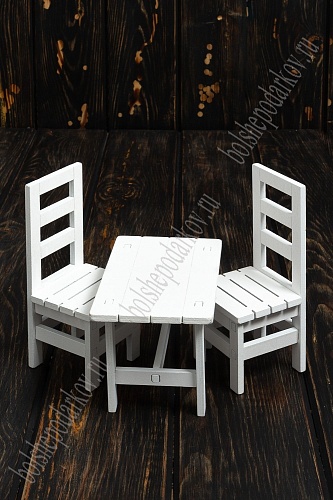 Декор &amp;quot;Стол и стулья&amp;quot; SF-4391, белый