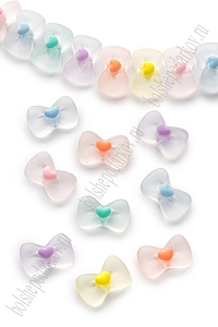 Бусины декоративные 16 мм "Бантик" (50 шт) SF-7282, ассорти