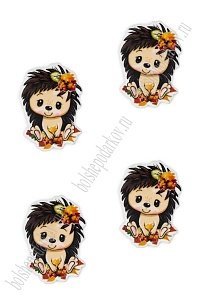 Кабошон-вырубка &quot;Ёжик&quot; 3,5*3,5 см (10 шт) SF-6034, №5