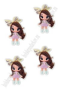 Кабошон-вырубка &quot;Куколка&quot; 2,4*3,5 см (10 шт) SF-6034, №14