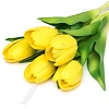 Веточка декоративная &amp;quot;Тюльпан&amp;quot; 32 см (5 шт) SF-8136, желтый