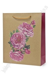 Пакет крафтовый с рисунком &quot;Цветочки&quot; 26*32*10 см (12 шт) SF-7171, №2