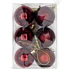 Набор новогодних шаров 4 см (6 шт) SF-7334, бордовый №8