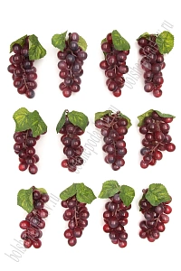 Муляж "Виноград" 12 шт (21 ягода) 10 см (SF-3321) красный