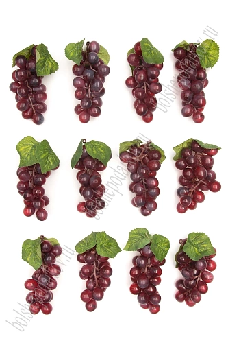 Муляж &amp;quot;Виноград&amp;quot; 12 шт (21 ягода) 10 см (SF-3321) красный