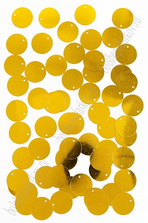Пайетки круглые 19 мм (50 гр) SF-3070, золотой