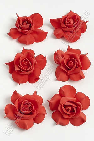Головки цветов &quot;Роза чайная&quot; 8 см (50 шт) SF-040, красный
