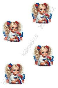 Кабошон-вырубка "Триколор" 3,3*3,5 см (10 шт) SF-7342, №2