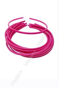 Ободки для волос 0,5 см пластиковые (20 шт) SF-451, фукси