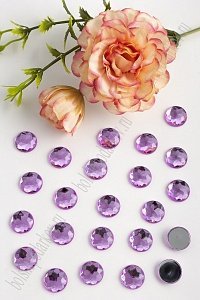 Стразы граненые 12 мм, круглые (1000 шт) SF-1592, сиреневый №21