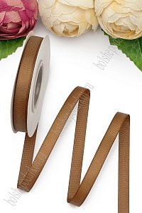 Лента репсовая 1 см*20 ярд &quot;1 сорт&quot; (SF-1346) коричневый №207