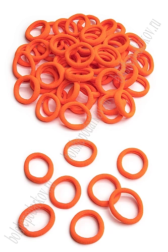 Резинки бесшовные для волос 3 см (100 шт) SF-5754, ярко-оранжевый №31