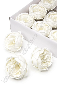 Мыльные цветы "Пионовидная роза" 9*7 см (9 шт) SF-7990, белый