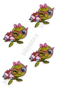 Кабошон-вырубка &quot;Черепашка&quot; 3,8*2,8 см (10 шт) SF-5951