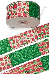 Лента репсовая 4 см*25 ярд с рисунком &quot;Микс&quot; SF-7479, №23