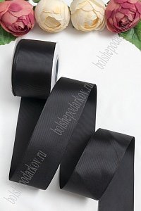 Лента репсовая 5 см*20 ярд &quot;1 сорт&quot; (SF-1350) черный №39