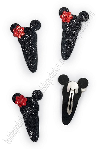 Лазерная вырубка из кожзама для заколки &amp;quot;Клик-клак&amp;quot; 6 см (10 шт) красный №3, несклеенная