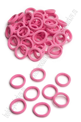 Резинки бесшовные для волос 3 см (100 шт) SF-5754, розовый №89