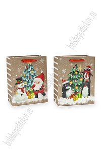 Пакет &quot;Новогодний&quot; 18*23*10 см (12 шт) SF-7567, микс №41
