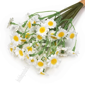 Веточка декоративная 28 см "Ромашки" (SF-8123) белый