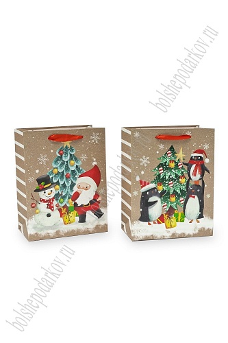 Пакет &amp;quot;Новогодний&amp;quot; 18*23*10 см (12 шт) SF-7567, микс №41