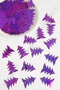 Пайетки &quot;Елочка&quot; 500 гр (SF-1935) темно-сиреневый №50128