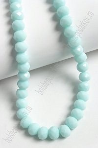 Бусины стеклянные, матовые, на леске "Rondelle" 8 мм (SF-657) светло-голубой №542 Бусины стеклянные, матовые, на леске "Rondelle" 8 мм (SF-657) светло-голубой №542