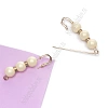 Булавка с 3 бусинами и стразами 5,8 см (2 шт) SF-8108, кремовый/золото