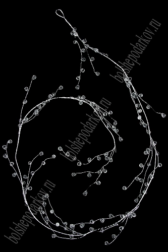 Гирлянда декоративная с кристаллами 120 см (SF-7996) серебро №4