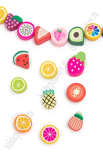 Бусины &amp;quot;Фрукты&amp;quot; 10 мм (100 шт) SF-7285
