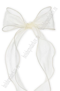 Лента органза с декоративным швом 6 см*10 ярд (SF-7033) айвори №13