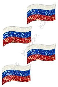 Лазерная вырубка из кожзама &quot;Флаг&quot; 5*3 см (10 шт) несклеенная