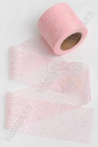 Фатин «Узор» 5,5 см*15 ярд (SF-6038) розовый №10