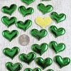 Патч 3D, кожзам &amp;quot;Сердце&amp;quot; 3,6*3 см (20 шт) SF-1542, зеленый