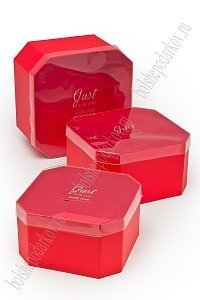 Коробки 3 в 1, 24*24*13 см (SF-7160) красный
