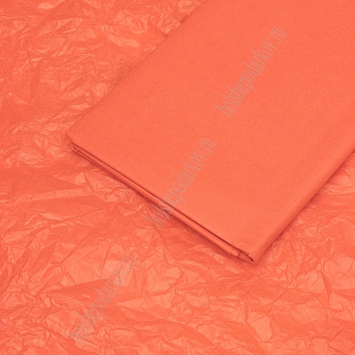 Бумага тишью 50*66 см (10 листов) SF-914, темно-оранжевый №1666