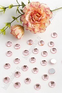 Стразы граненые 10 мм, круглые (1000 шт) SF-1591, розовый №3