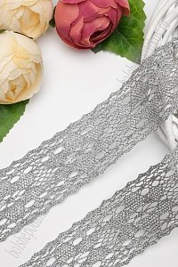 Кружево с люрексом 5 см*5 м (SF-5793) серебро