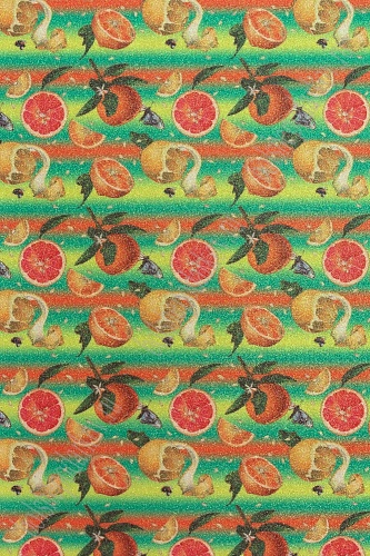 Кожзам с блестками &amp;quot;Цитрусы&amp;quot; А4 (5 листов) SF-5979, №6