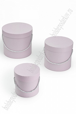 Коробки цилиндр 3 в 1, 18,5*17 см (SF-7370) светло-розовый