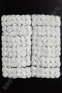 Головки цветков &quot;Розочка&quot; на веточке с сеточкой, 144 шт (SF-043), белый №1