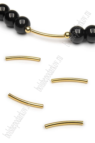 Трубочка для бижутерии 20 мм*2 мм (50 шт) SF-7666, золото №4