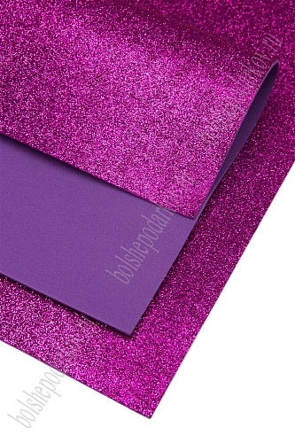 Фоамиран глиттерный А4, 2 мм Premium (10 листов) SF-1955, сиреневый №013А