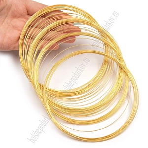 Проволока с эффектом памяти, 115 мм*0,6 мм (SF-7366) золото
