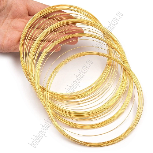 Проволока с эффектом памяти, 115 мм*0,6 мм (SF-7366) золото