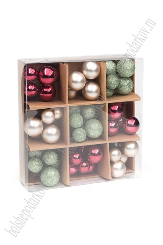 Набор шаров на проволоке (54шт) SF-8007, микс №6