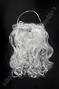 Борода Деда Мороза 25 см (SF-1711) белый