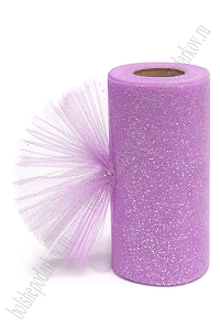 Фатин с блестками 15 см*25 ярд (SF-604) сиреневый №14